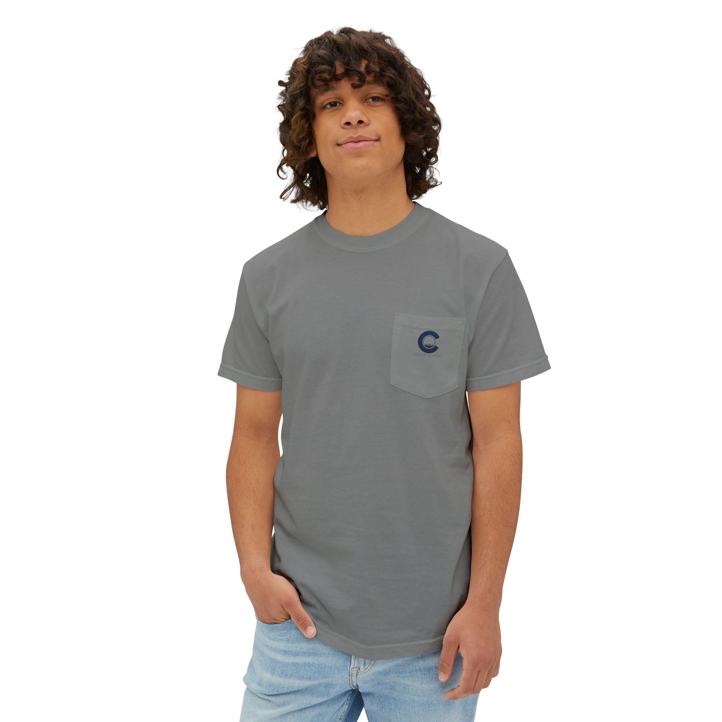 Colbert Outdoors Logo Comfort Colors Pocket Tee