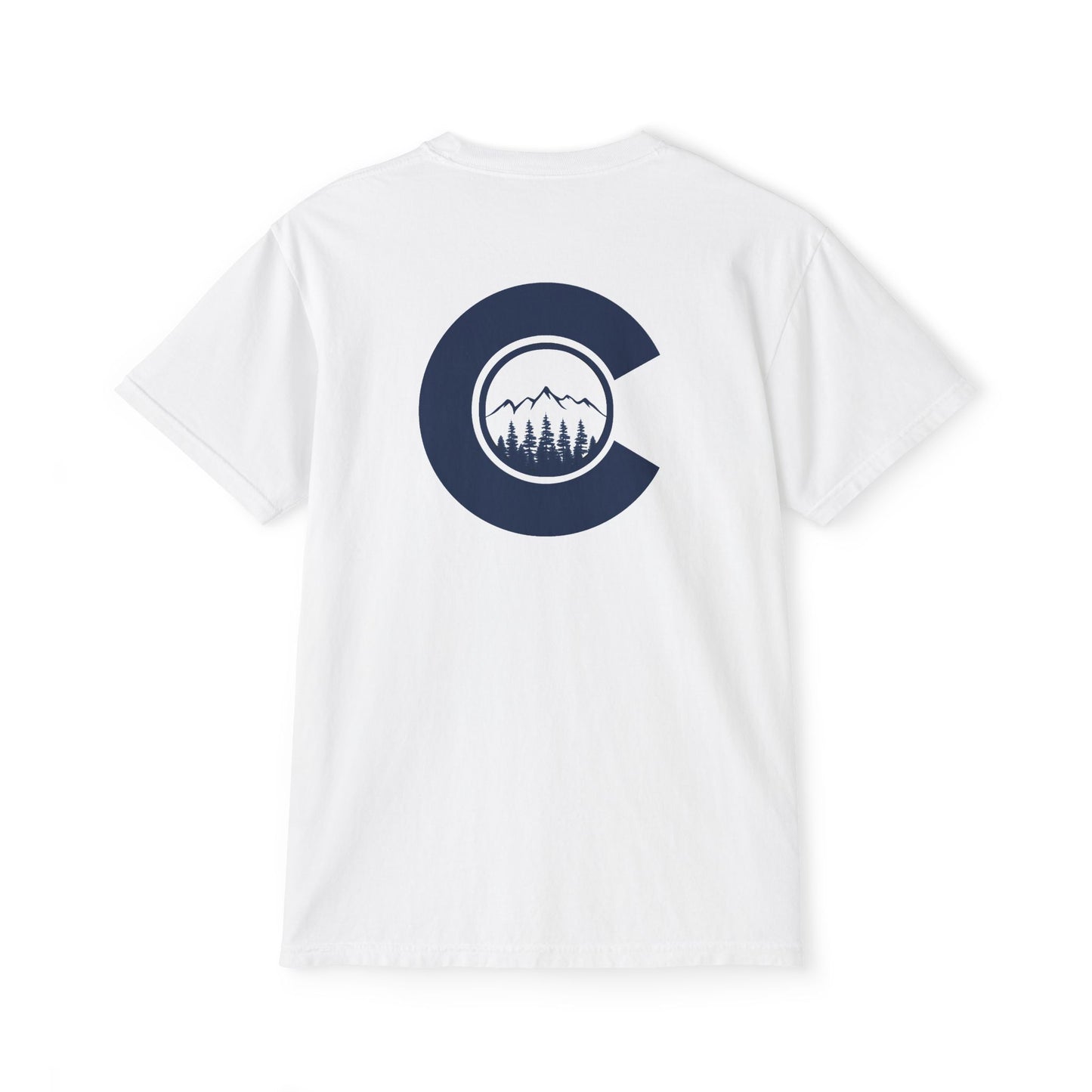 Colbert Outdoors Logo Comfort Colors Pocket Tee