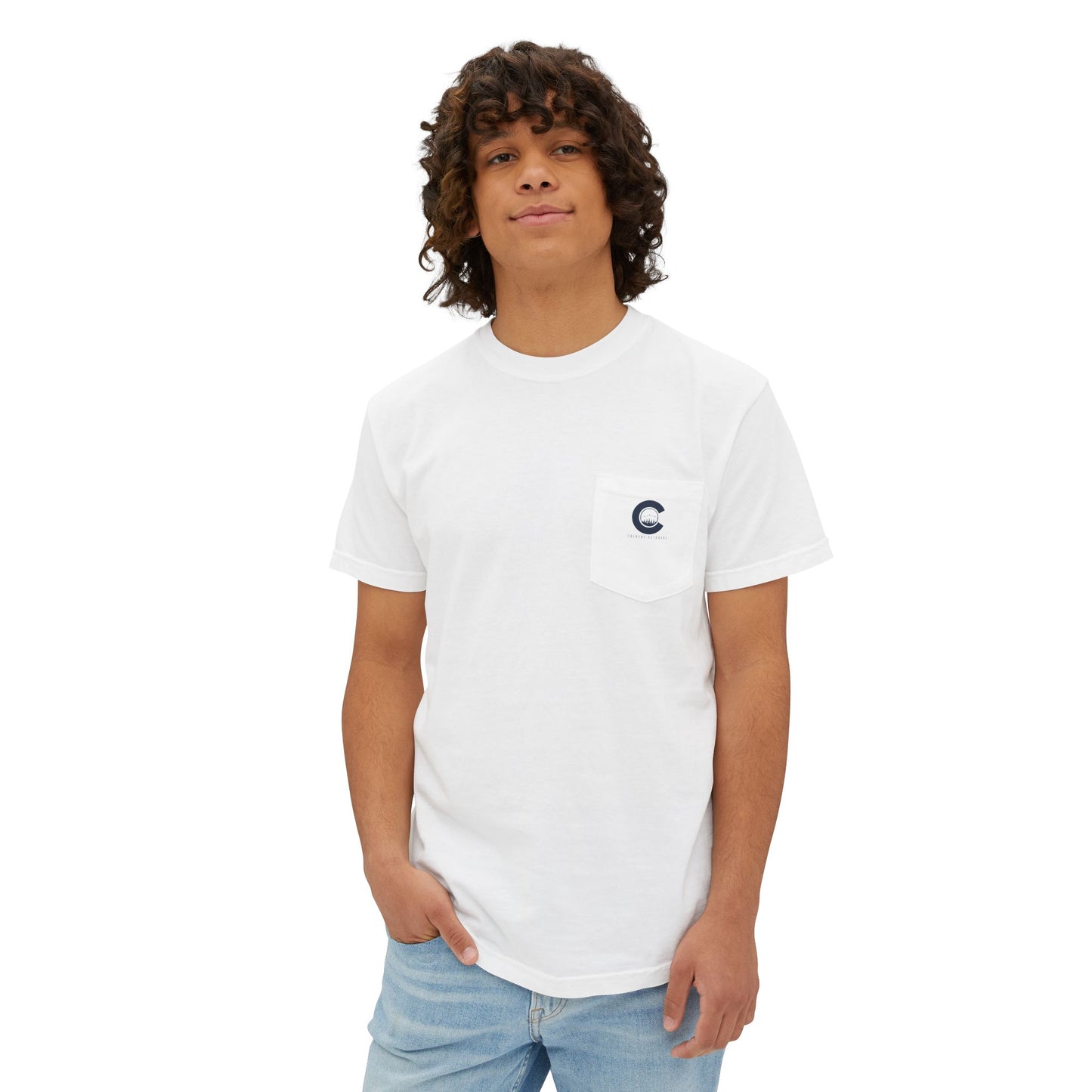 Colbert Outdoors Logo Comfort Colors Pocket Tee
