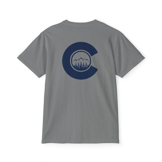 Colbert Outdoors Logo Comfort Colors Pocket Tee